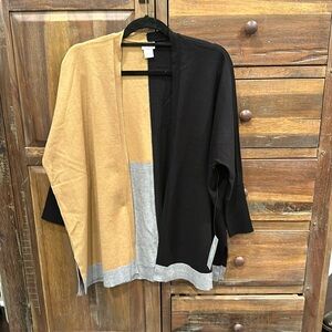 Chico’s Cardigan Sweater In Colorblocked Pattern